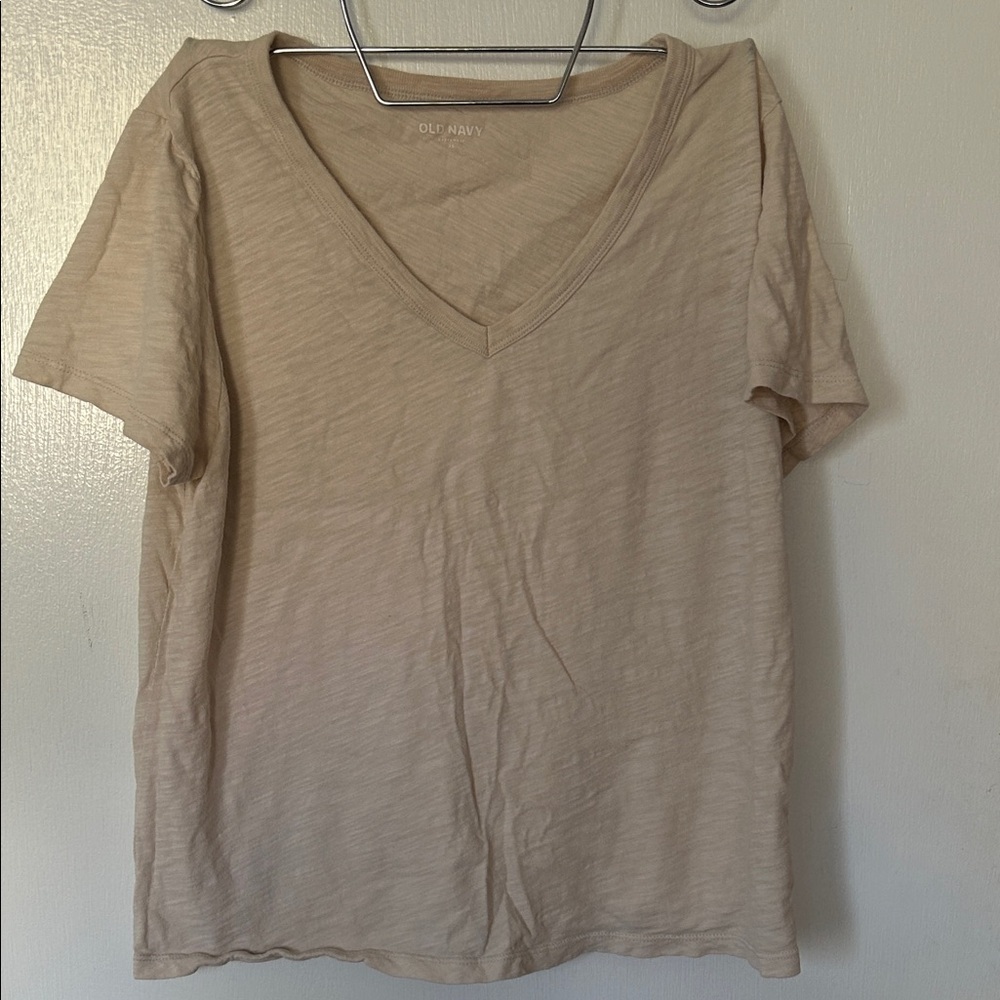 Old Navy Everywhere Cream V-Neck Women's Top XS